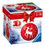 : Ravensburger 3D Puzzle-Ball Weihnachtskugel Rentier 11495 - 54 Teile - für Weihnachtsfans ab 6 Jahren, SPL