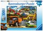 : Kinderpuzzle 100 XXL Teile - Fahrzeuge auf der Baustelle, SPL