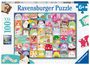 : Ravensburger Kinderpuzzle 13391 - Viele bunte Squishmallows - 100 Teile Squishmallows Puzzle für Kinder ab 6 Jahren, Div.