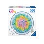 : Ravensburger Puzzle 17349 - Circle of Colors Rainbow Cake - 500 Teile Rundpuzzle für Erwachsene und Kinder ab 12 Jahren, Div.