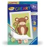 : CreArt, Malen nach Zahlen Kinder - Kleiner Affe, SPL