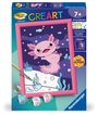 : Ravensburger CreArt - Malen nach Zahlen 25555 - Axolotl - ab 7 Jahren, SPL