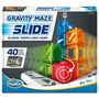 "GRAVITY MAZE SLIDE" mit bunten Türmen. 40 Aufgaben. ThinkFun-Logo. Empfohlen ab 8 Jahren, für 1+ Spieler.