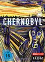 Text: "CHERNOBYL", "FSK ab 16 freigegeben", "Collector's Edition Mediabook", "4K Ultra HD", "Inklusive HDR". 

Illustration eines Fabrikgeländes mit Figuren in Schutzanzügen.