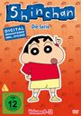 „Shinchan Die Serie“, „DIGITAL REMASTERED INKL. STICKER“, „FSK ab 12 freigegeben“, „Volume 9-12“. Zeichentrickfigur.