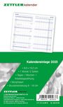 : Kalender-Ersatzeinlage 2025 - für den Taschenplaner Typ 520 - 8,8x15,2 cm - 1 Monat auf 2 Seiten - separates Adressheft - faltbar - Notiz-Heft - 520-6198, KAL