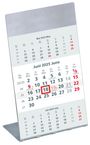 : 3-Monatskalender 2025 10,5x14,5cm mit Edelstahlaufsteller und Magnestreifen - Datumsweiser - 980-6100-1, KAL