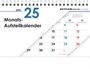 : Monats-Aufstellkalender 2025 - 20x15 cm - 1 Monat auf 1 Seite - 4-sprachiges Kalendarium - inkl. Jahresübersicht - Monatsplaner - 985-0000, KAL