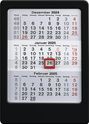 : 3-Monats-Tischaufsteller 2025 schwarz - Tisch-Kalender 12x16 cm - Büro-Kalender - mit Datumsschieber - Zettler, KAL