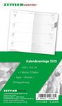 : Kalender-Ersatzeinlage 2025 - für den Taschenplaner Typ 560 - 8,8x15,2 cm - 1 Woche auf 2 Seiten - separates Adressheft - Notizheft - 520-6198, KAL