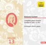 Domenico Scarlatti, Complete piano sonatas K. 418–453, Christoph Ullrich, piano, Volume 13. Illustration: rotes Porträt.