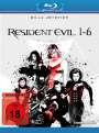 Paul W.S. Anderson: Resident Evil 1-6 (3D & 2D Blu-ray), BR,BR,BR,BR,BR,BR