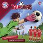 "Team Campus", Folge 47: Kapitän in Not, Folge 48: Fehler passieren. Illustration zeigt einen Torwart, der einen Ball hält.