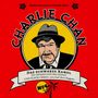 "CHARLIE CHAN" oben. "Das schwarze Kamel" und weitere Details darunter. Illustration: Gesichtsbild eines Mannes mit Hut.