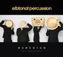 "elbtonal percussion" oben, "MOMENTUM 30th ANNIVERSARY" unten. Vier Personen verstecken Gesichter hinter Schlaginstrumenten.