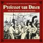 "Die Hörspiel-Legende von Michael Koser in neuen Fällen. Professor van Dusen. Fall 46: Professor van Dusen riecht den Braten." Illustration einer geschäftigen Küche.
