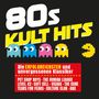 Text: "80s KULT HITS. Die ERFOLGREICHSTEN und unvergessenen Klassiker." Illustration von Pac-Man und Geistern.