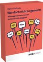 "War doch nicht so gemeint! Mikroaggressionen erkennen und konstruktiv begegnen" von Ramzi Fatfouta. Illustration: Sprechblasen auf rotem Hintergrund.