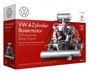 „VW 4-Zylinder-Boxermotor“ beschreibt ein Modellbaukasten-Set. Daneben Abbildung eines Motors auf roter Schachtel.