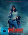 Oben „4K ULTRA HD + BLU-RAY“. Unten „ONSLaught“. Frau mit Gewehr, Kind hält sich fest. FSK 16. düstere Atmosphäre.