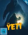 "THE YETI", FSK 16. Ein Kapuzen-Mensch mit Laterne steht vor einem riesigen, schattenhaften Yeti.
