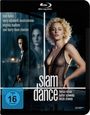 Text: "tom hulce, mary elizabeth mastrantonio, virginia madsen and harry dean stanton. slam dance, heisse küsse kalter schweiss letzte chance. FSK ab 16 freigegeben."

Beschreibung: Eine Frau mit kurzem blondem Haar in einem durchsichtigen schwarzen Kleid, ein Mann mit Waffe vor einer regnerischen Fensterfront.