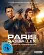 Text: "NACH OLYMPUS HAS FALLEN FOLGT JETZT", "PARIS HAS FALLEN", "VERTRAUE NIEMANDEM", "FSK ab 16 freigegeben", "STUDIOCANAL". Zwei Personen mit Waffen vor dem Eiffelturm.