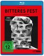BITTERES FEST, ein Film von Almodóvar. Festival de Cannes. FSK ab 12 freigegeben. Collage aus Augen in Schwarz-Weiß.