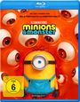 „MINIONS & MONSTER“ mit Bill & Tom Kaulitz, Christoph Waltz. Gelbes Wesen in Latzhose, umgeben von großen Augen.