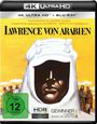 „Lawrence von Arabien“, 4K Ultra HD + Blu-ray, FSK 12. Illustration mit vermummtem Gesicht auf gelbem Hintergrund.