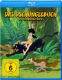„DAS DSCHUNGELBUCH: Die komplette Serie“ steht oben. Ein Junge reitet auf einem schwarzen Panther im Dschungel.