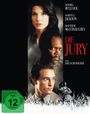 Oben Text: Sandra Bullock, Samuel L. Jackson, Matthew McConaughey. "Die Jury" in Rot. Drei ernste Gesichter übereinander.