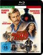"Warum musste Staatsanwalt Traini sterben?", Franco Nero, Francoise Fabian. Illustrationsszene mit Polizei und Stadtbild.