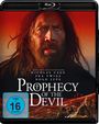 "OSCAR-PREISTRÄGER NICOLAS CAGE FKA TWIGS NOAH JUPE PROPHECY OF THE DEVIL." Gesicht eines bärtigen Mannes vor rotem Himmel.