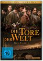 „SPECIAL EDITION“, „DIE TORE DER WELT“, „Ken Follett“, „3 Discs“, „FSK 16“. Bild zeigt mittelalterliche Figuren und Schlacht.