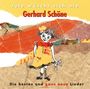"Jule wäscht sich nie", "Gerhard Schöne", "Die besten und ganz neue Lieder". Illustration eines Mädchens in bunter Kleidung.