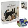 "Mein Haustier" in großen Schriftzügen. Abgebildet sind verschiedene Tiere wie Hund, Katze, Papagei und Goldfische.