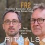 "FR2 Flanders Recorder Duo plays Sören Sieg, feat. Sören Sieg, piano. RITUALS." Zwei Männer mit Blockflöten.