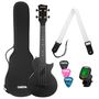 : Ukulele Carbon Fibre Black Set, Div.