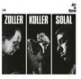 ZOLLER, KOLLER, SOLAL, Jazz in Stereo. Drei Musiker-Porträts in Schwarz-Weiß, jeder in einem separaten vertikalen Abschnitt.