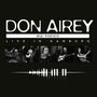 "Don Airey and Friends Live in Hamburg." Schwarz-weiß Fotos von Musikern und eine Wellenform.
