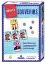 "FERNWEH - your ticket to adventure. SOUVENIRS. Das Rommé-Legespiel für unterwegs." Logo und bunte Spielsteine.