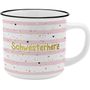 Gruss & Co 46978 Becher Schwesterherz, New Bone China Porzellan, 35 cl, Div.