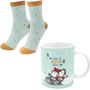 : Sheepworld Tassen-Socken-Set bestehend aus einer Tasse mit Motivdruck: "Schön, dass es dich gibt!" und einem Paar Socken in Größe 36-40, Div.