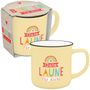 : Becher in Emailloptik "gute Laune", Div.