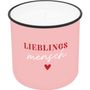 : Lieblingskerze in Emailleoptik Motiv "Lieblingsmensch", Div.