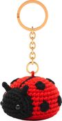 Glücksbringer Schlüsselanhänger, Marienkäfer (gehäkelt), Div.