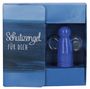 Text: „Schutzengel für dich“. Eine blaue Figur mit Flügeln in einer Verpackung.