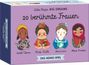 „Little People, BIG DREAMS. 20 berühmte Frauen. Das Memo-Spiel.“ Illustrationen von vier Frauenfiguren.