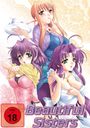 "Beautiful Sisters" steht oben in der Illustration mit drei Anime-Frauen in aufreizenden Posen. FSK 18 Hinweis unten links.